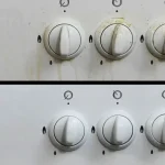 Wie man die Griffe eines Gas- oder Elektroherds in 2-3 Minuten reinigt